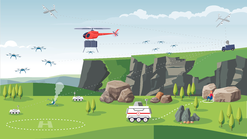 Vortrag: Das DLR-Projekt Swarming - Coordination and Guidance of Unmanned Swarms